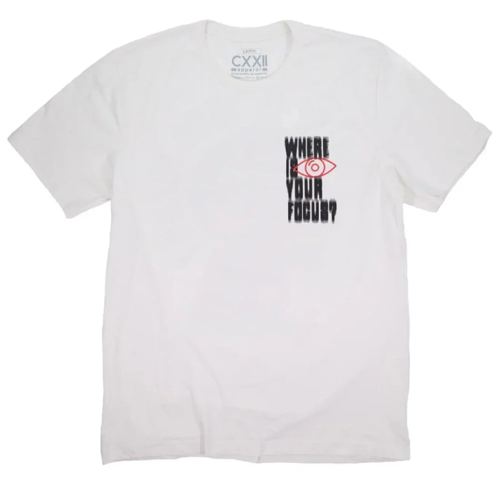 CXXII Apparel – Where Is Your Focus? Graphic Tee – Men's Size L - Picture 2 of 9